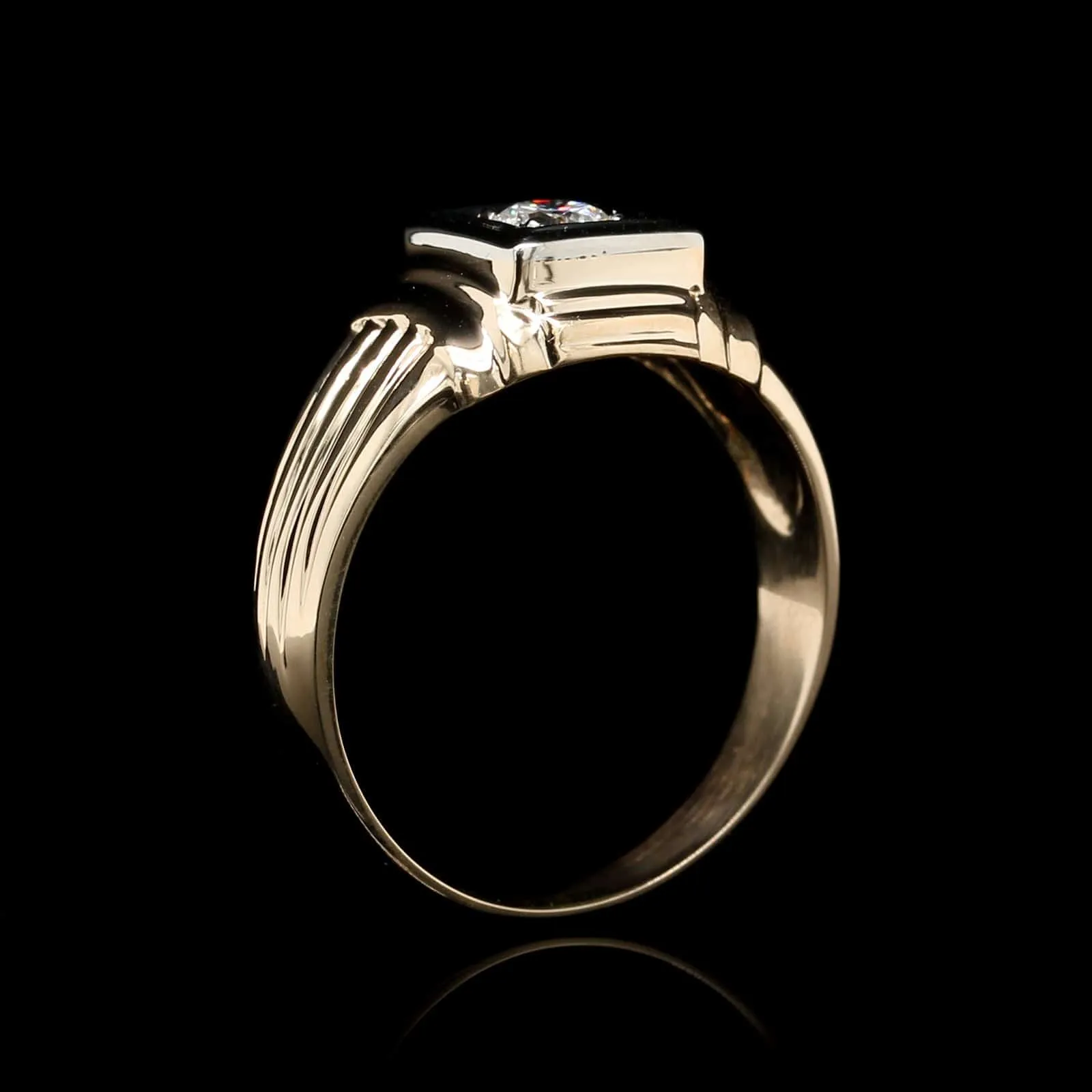 14K Two-Tone Gold Estate Diamond Ring