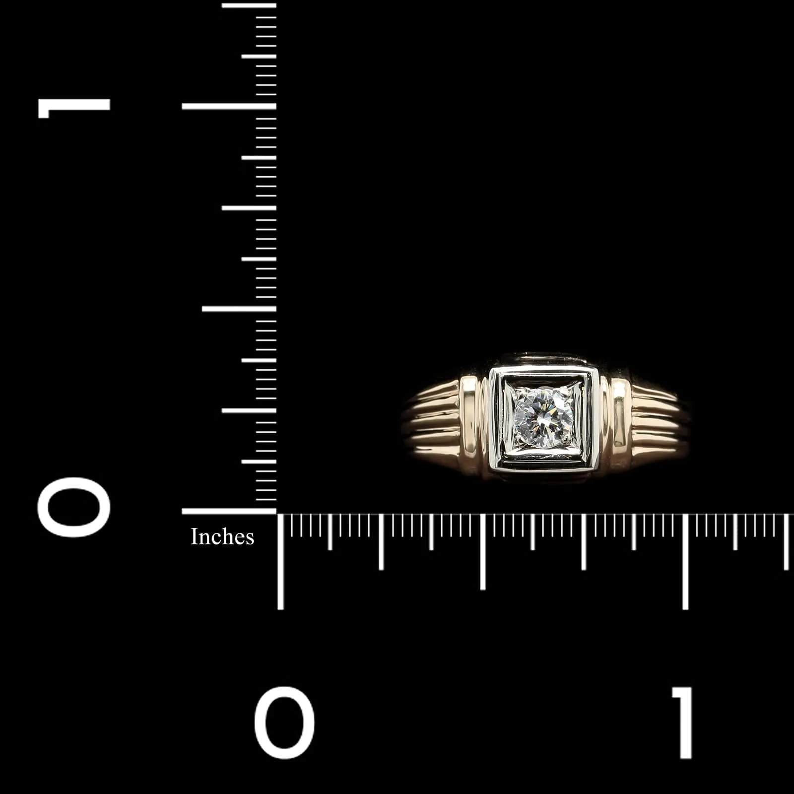 14K Two-Tone Gold Estate Diamond Ring