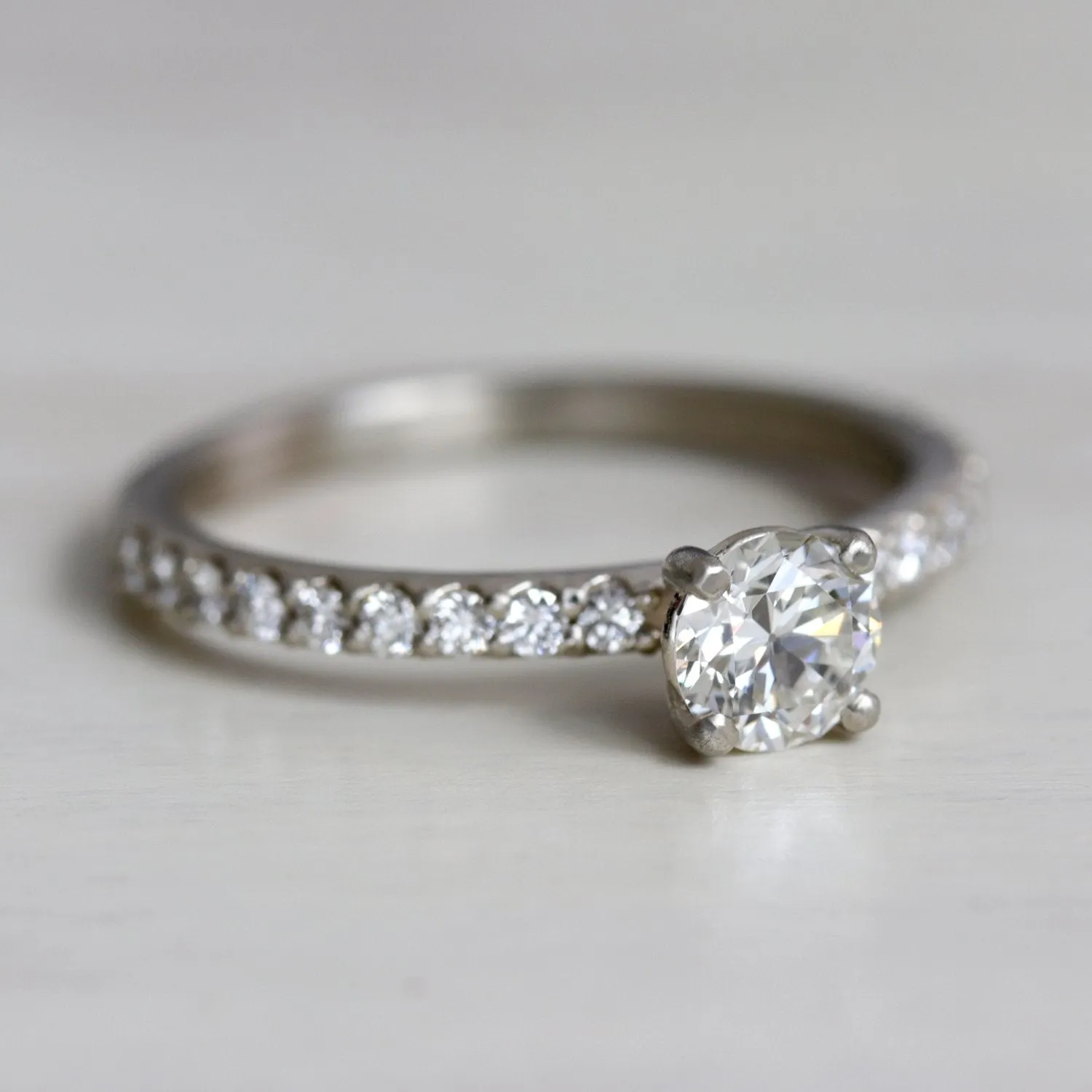 5mm Pave Basket Solitaire