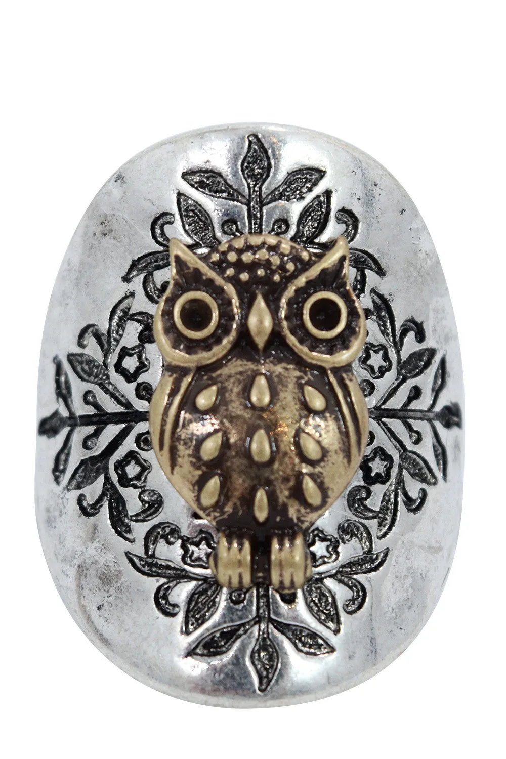 Bohemian Forest Owl Fashion Ring