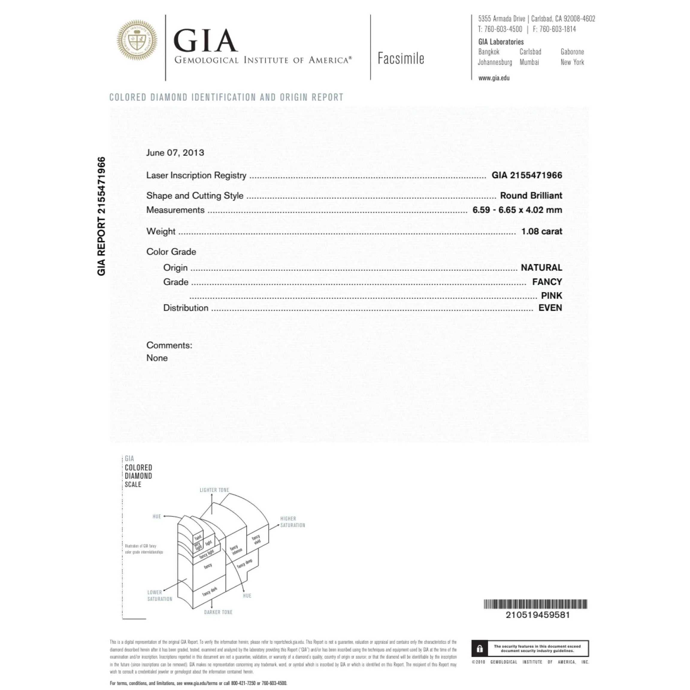 GIA Certified Fancy Pink 3.1 CTW Diamond Double Halo Ring