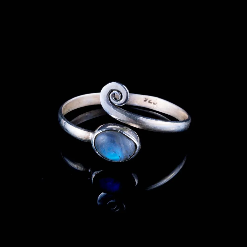 Labradorite Midi Ring - Silver