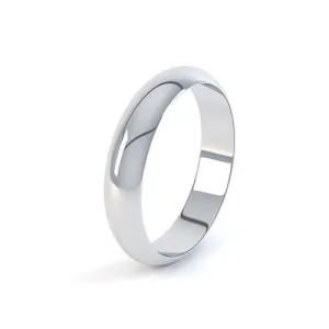 Mens 4mm D Shape