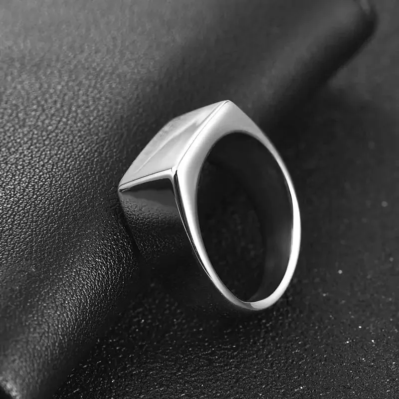 Men's Square Charm Ring