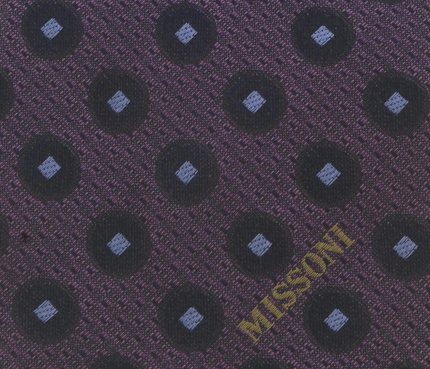 Missoni U5027 Purple/Blue Geometric Pure Silk Tie