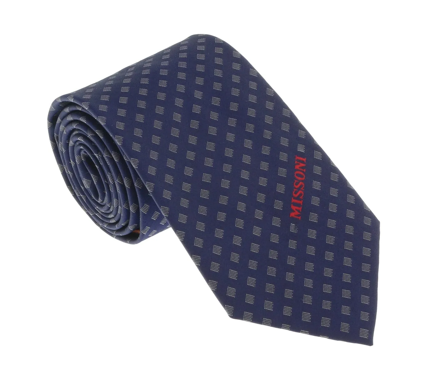 Missoni U5571 Purple Geometric Pure Silk Tie