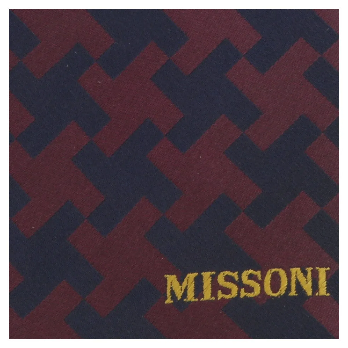 Missoni U5575 Maroon/Black Geometric Pure Silk Tie
