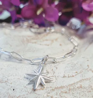 North Star Long Link Charm Bracelet