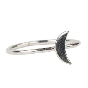 Silver Crescent Moon Ring