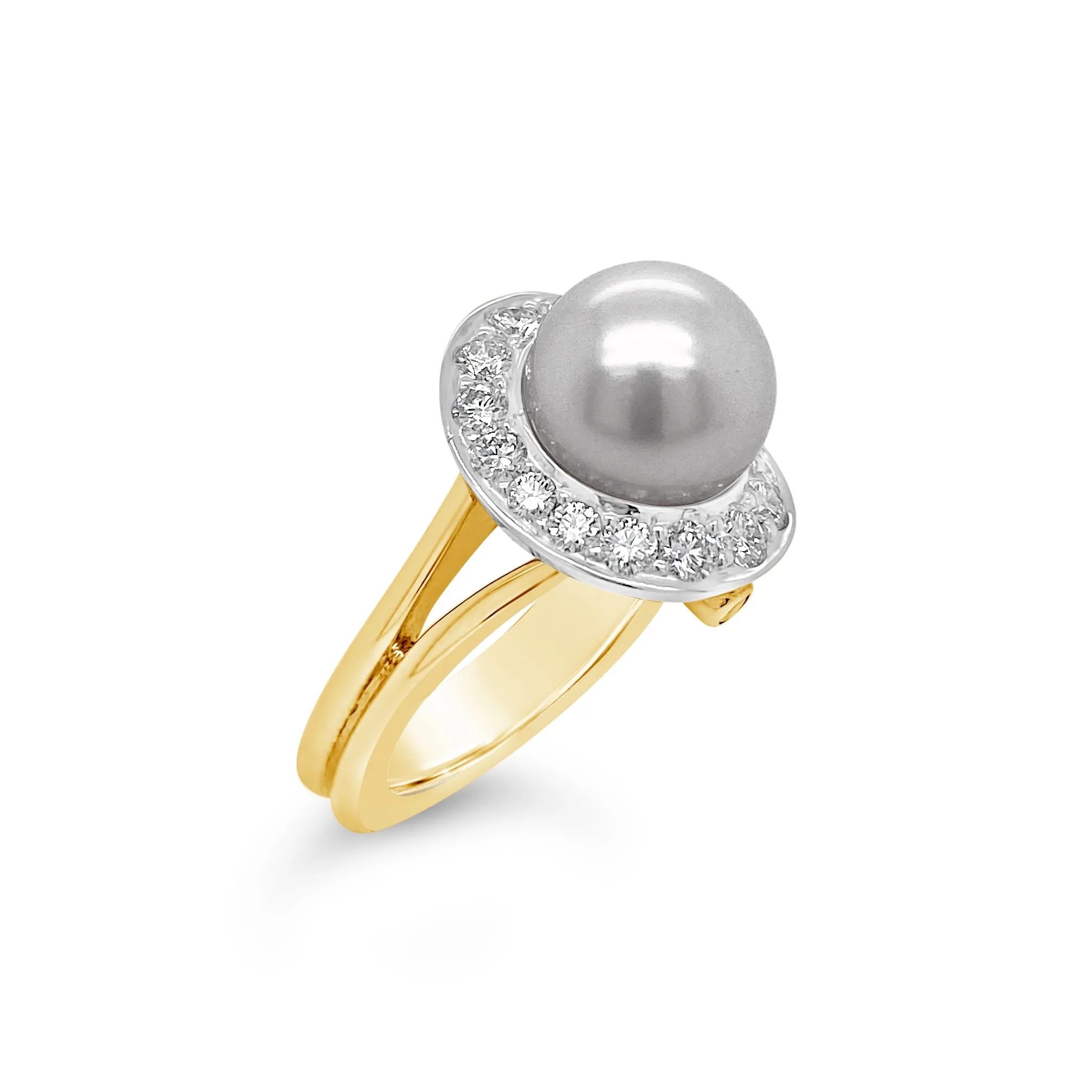 South Sea Pearl & Diamond Ring