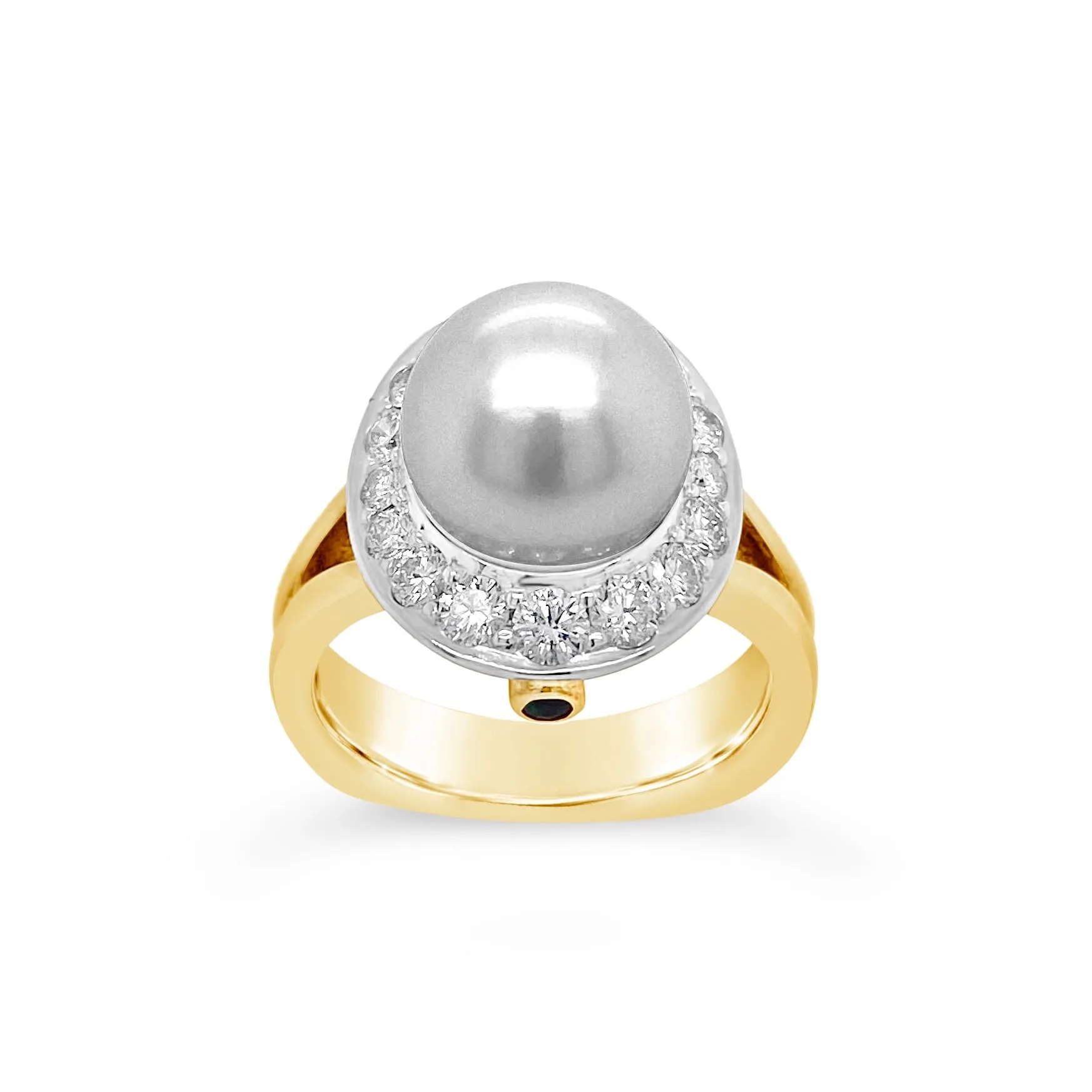 South Sea Pearl & Diamond Ring