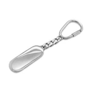 Sterling Silver Oval Keychain