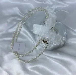 Wedding Crowns (Stefana) - Pearl & Silver Leaf
