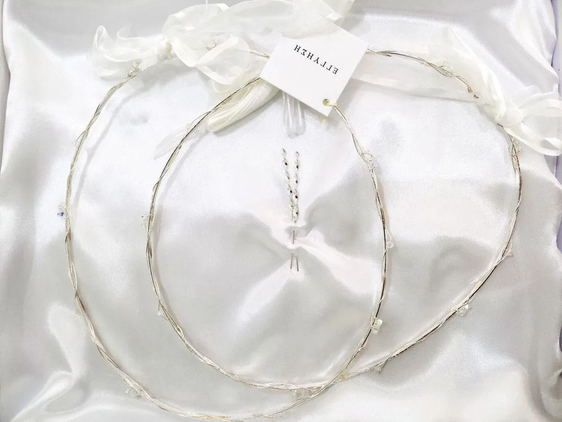 Wedding Crowns (Stefana) - Sterling Silver Crystal