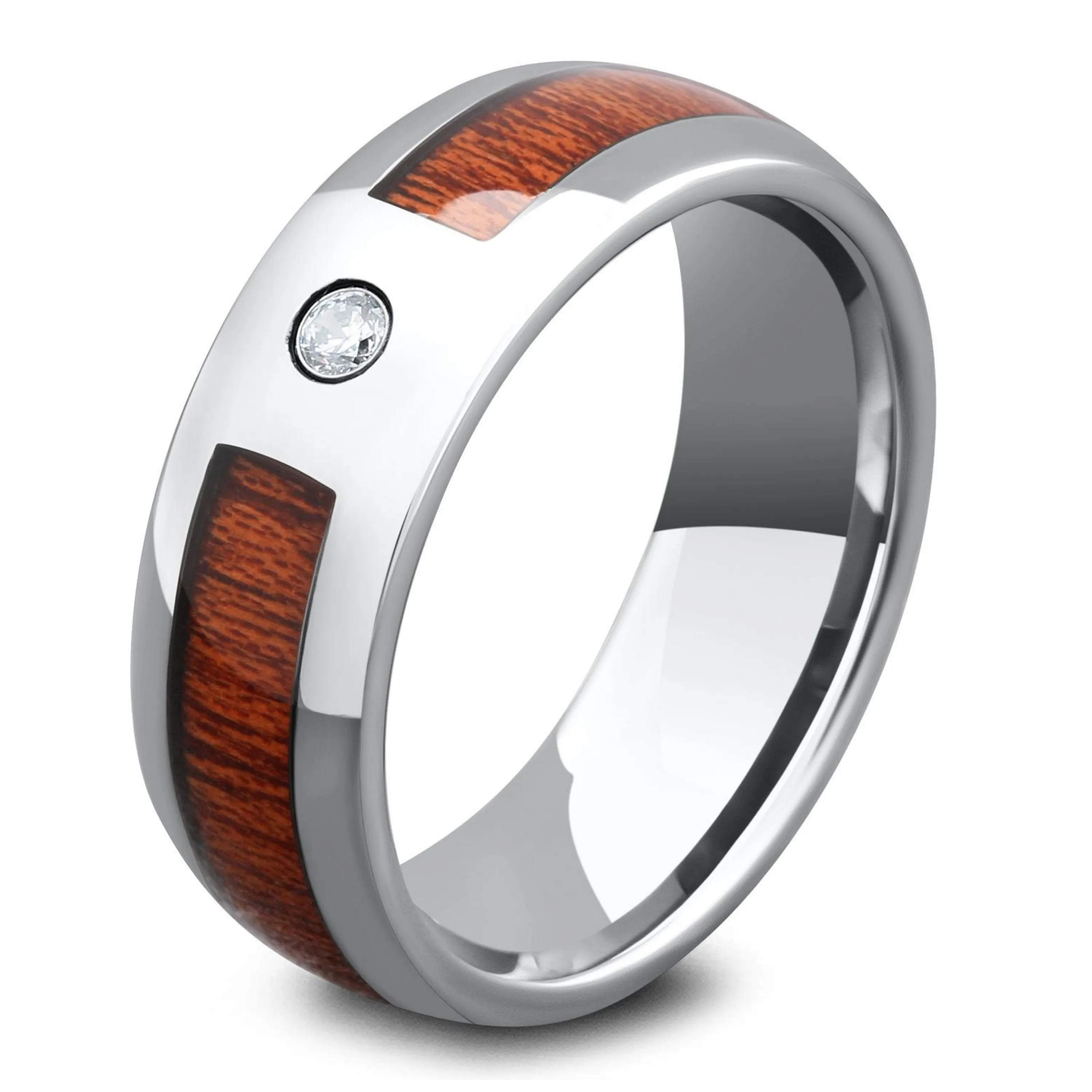 Woodland Diamond (CZ) Forest (8mm Width)