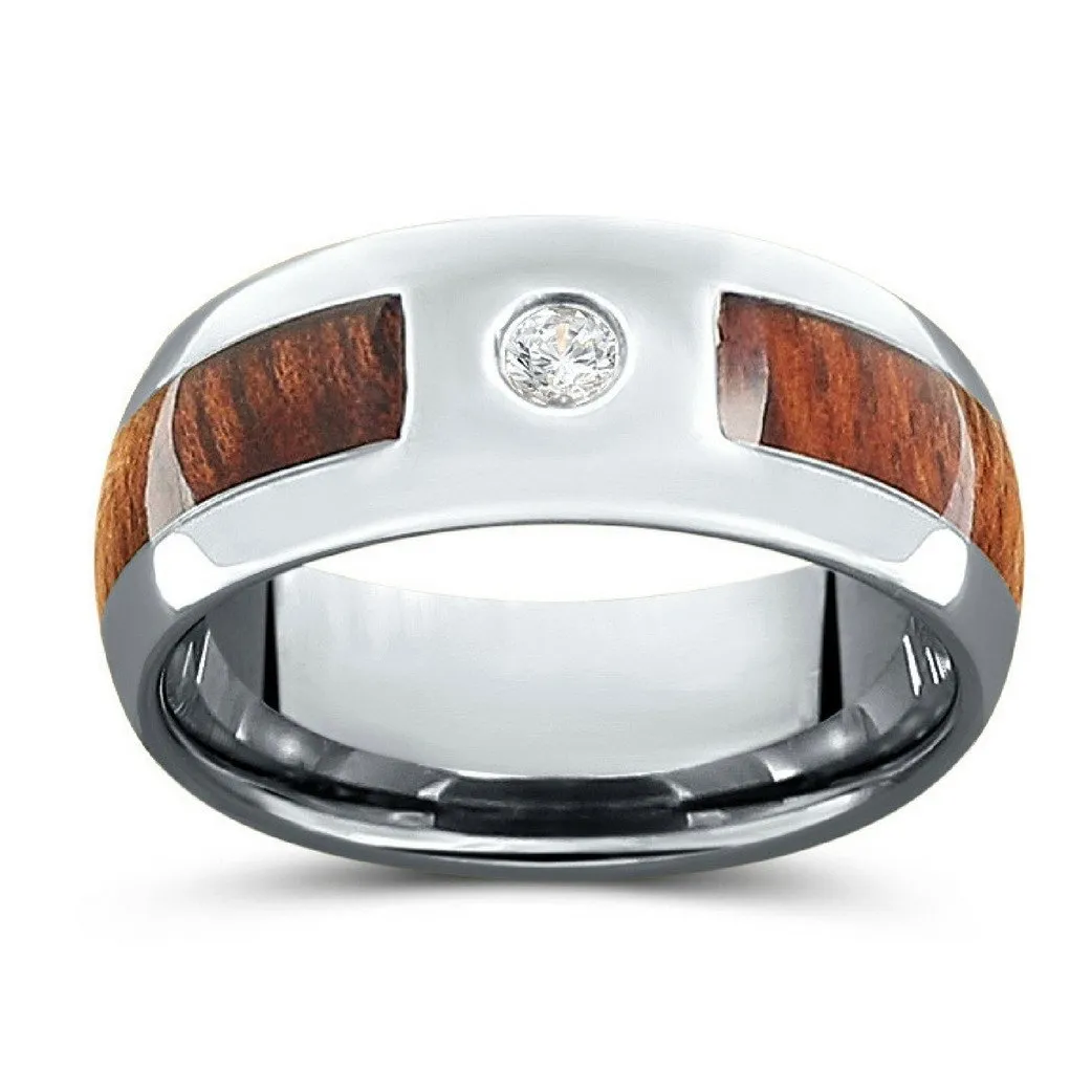 Woodland Diamond (CZ) Forest (8mm Width)
