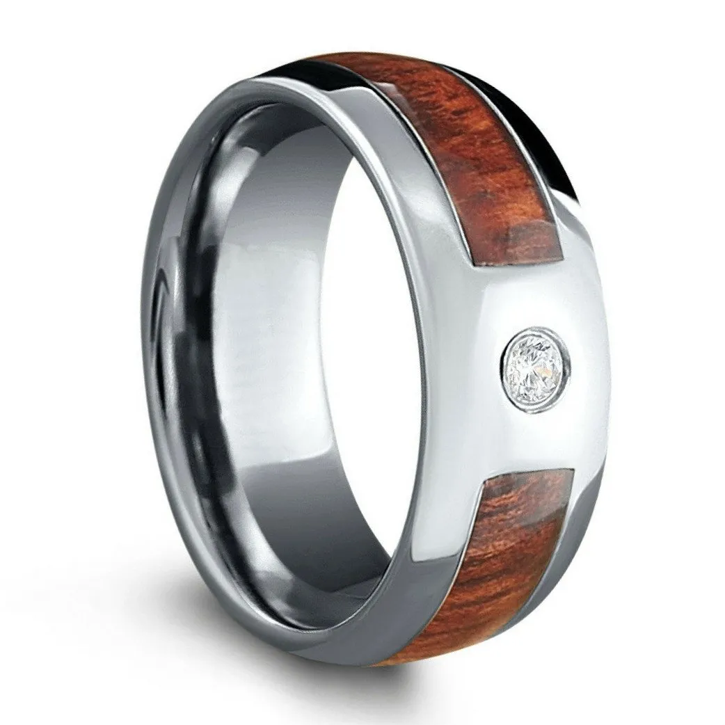 Woodland Diamond (CZ) Forest (8mm Width)